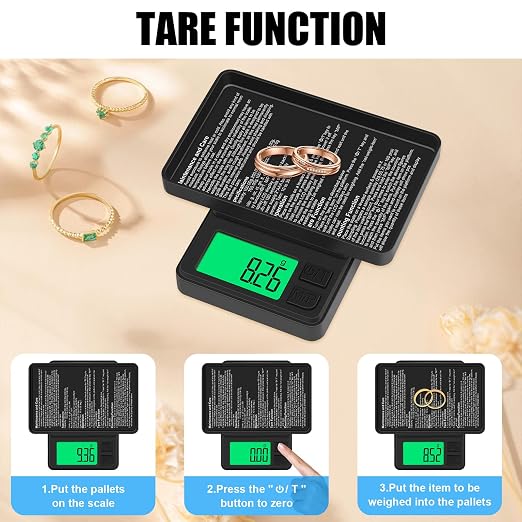 Digital Pocket Scale 1000g x 0.01g, Diyife Portable Precision Gram Scale Jewelry Scale with Protective Cover, Auto-Off, Backlit LCD, 7 Units Tare, for Food, Kitchen, Coffee, Battery Included