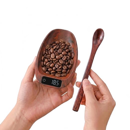 Portable Coffee Scale Mini Electronic Gram Scale Rechargeable Digital Scale for Home Office Coffee Making & Kitchen Use (Coffee)