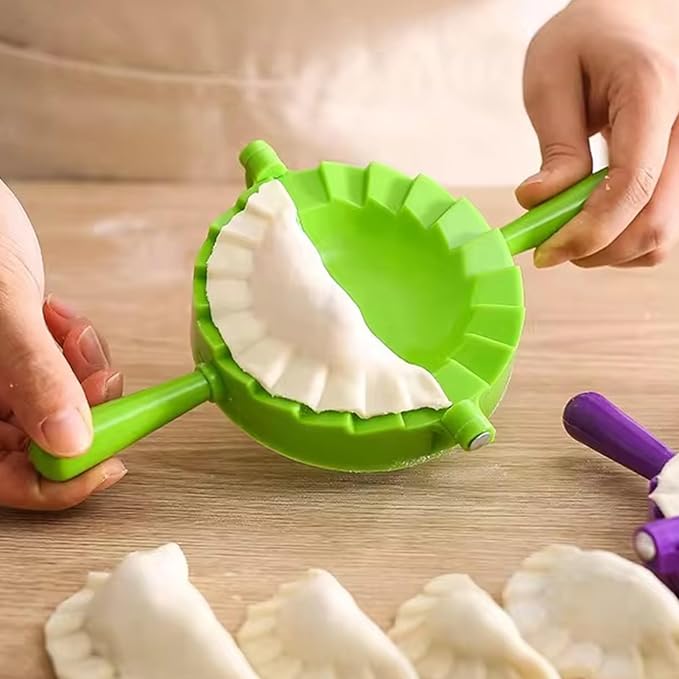 Dumpling Maker, Empanada Maker Press Set 2 Sizes (6"+3.74") with Large Non Stick Pastry Mat and Dough Cut for Dumplings, Potstickers, Empanadas, Jamaican Beef Patties