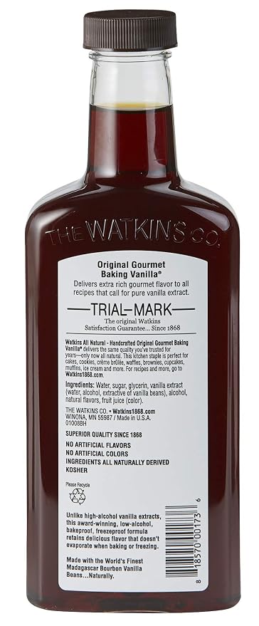 Watkins All Natural Baking Vanilla (11 Fl Oz) and Watkins Cinnamon (6 oz Tin)
