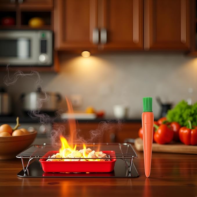 Orange Carrot Shape Silicone Baking Brush Cake Cream Brush Kitchen Cooking Heat Resistant Grill Oil for Meat Cake Barbecue Tool Sets Grilling and Barbecue Utensils