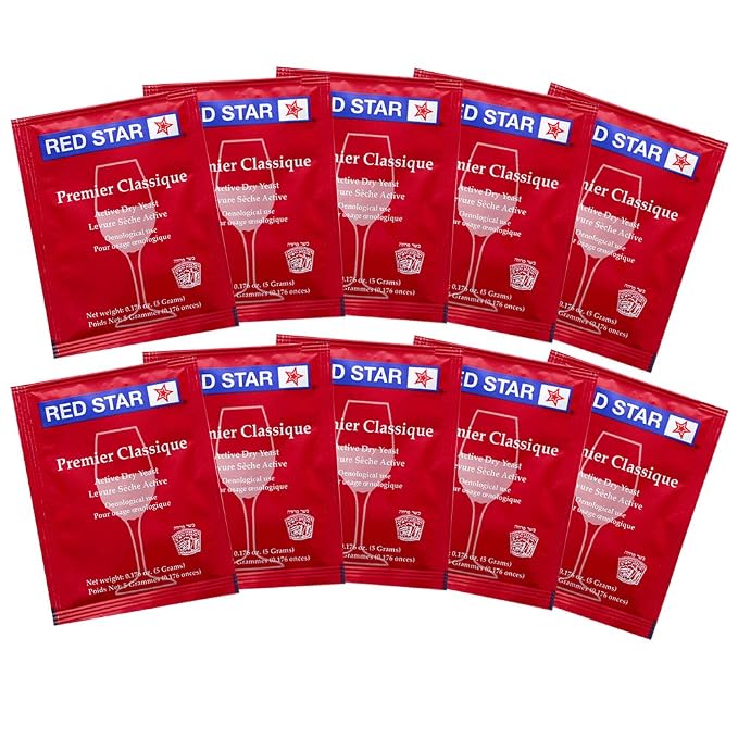 Red Star Premier Classique Wine Yeast, 5g - 10-Pack