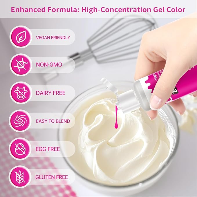 White Gel Food Coloring - Pandalab 2 Ounce High Concentrated Food Dye for Baking, Cake, Cookie, Fondant, Icing, Easter Egg, Macaron, DIY Slime (60ml)
