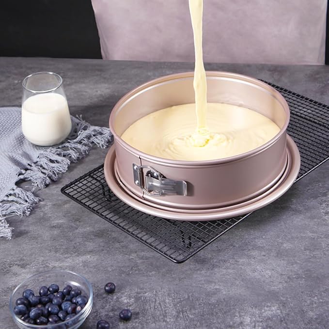 CHEFMADE Nonstick 10-Inch Round Springform Cake Pan Cheesecake Leak Proof Baking Pan