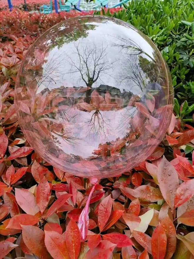 24 Inch Pink Bobo Balloons, 20PCS Bubble pink transparent Balloons Helium Style Large Transparent Balloon for LED Light Up Balloon Birthdays Anniversary Weddings Baby Showers Party Decorations