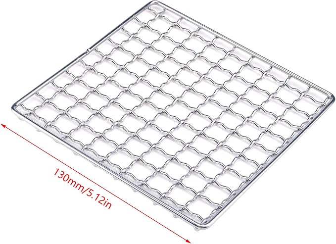 Cooling Rack Stainless Steel Metal Wire Rack Barbecue Carbon Baking Net Grill Square Cooling Rack 130×130mm/5.12×5.12in, Square