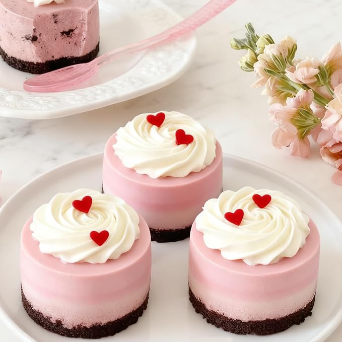 Red Heart Sprinkles for Cake Decorating, Mothers Day Sprinkles for Baking, Edible Heart Shaped Confetti for Cookies, Cupcakes & Ice Cream, Mothers Day Sprinkles
