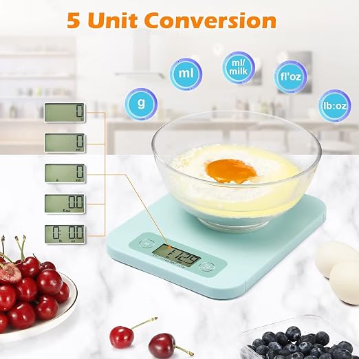 URAMAZ Smart Food Scale with Nutritional Calculator, Digital Kitchen Scale with Bluetooth App for Weight Loss, Food Weight Scale for Diet, Keto, Macro, Calories Counting, Tracking, 11lb