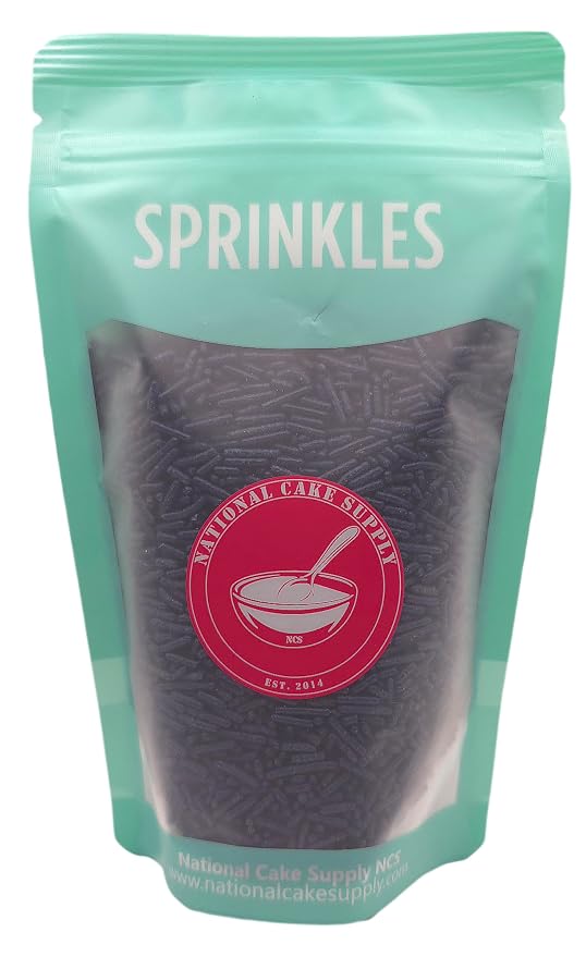NCS Navy Blue Jimmies Edible Sprinkles – Cupcake, Cake & Cookie Decorations, 7 oz