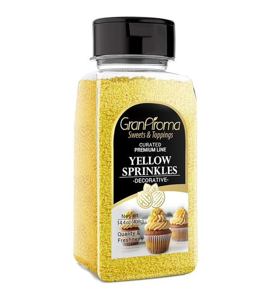 GranAroma Yellow Sprinkles, 14.4 oz, Decorative, Cakes & Cupcakes