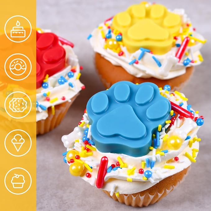Dog Bones Themed Sprinkle for Cake Decorating, Yellow Sprinkles for Edible Cupcakes Toppers, Birthday Party Candy for Decorating Cakes, Cupcakes, Cookies & Desserts