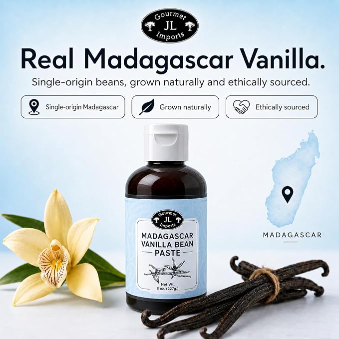 Vanilla Bean Paste | 8 Ounces | For Baking and Cooking | Made With Whole Vanilla Beans | 3x Concentration