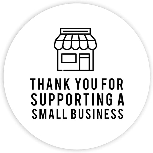 Andaz Press Round Small Business Sticker Labels, 120-Pack, Thank You for Supporting A Small Business, Packaging Stickers, Product Labels for Small Business Thank You Stickers, Company Stickers