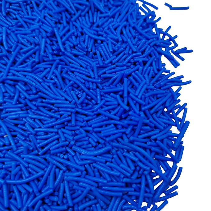 Jimmies Sprinkles, Edible Jimmy Sprinkles, Blue Crunchy Jimmies Mix for Cake Decorating, Edible Cookie Cupcake Decorations for Theme Baking and Holiday Party Treats