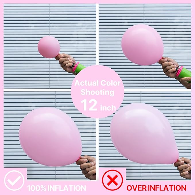 PartyWoo Baby Pink Balloons 100pcs 5 Inch Pastel Pale Light Pink Balloons for Baby Shower Gender Reveal Engagement Bachelorette Wedding Bridal Shower Easter Birthday Party Decorations Pink-Q05