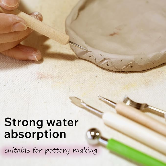 Pottery Tablecloth-Heavy Duty Linen Cotton Blend, 62x39 Inches, High Absorbency Textured Surface for Pottery Making, Oil Painting, Various Handmade Crafts (1PCS)