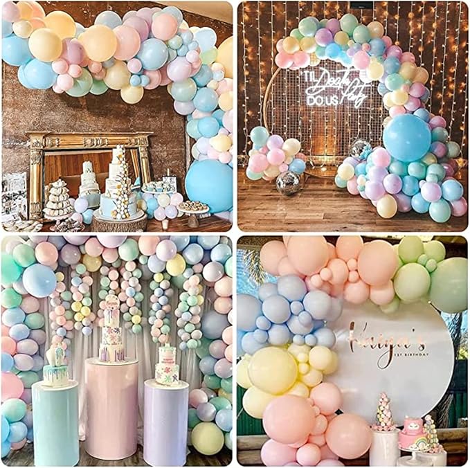 Rainbow Balloon Garland Arch Kit 171PCS Latex Balloon Pastel Balloon Garland Kit Macaron Colors 5,10,12,18 Inch Birthday Baby Shower Wedding Unicorn Party Decorations