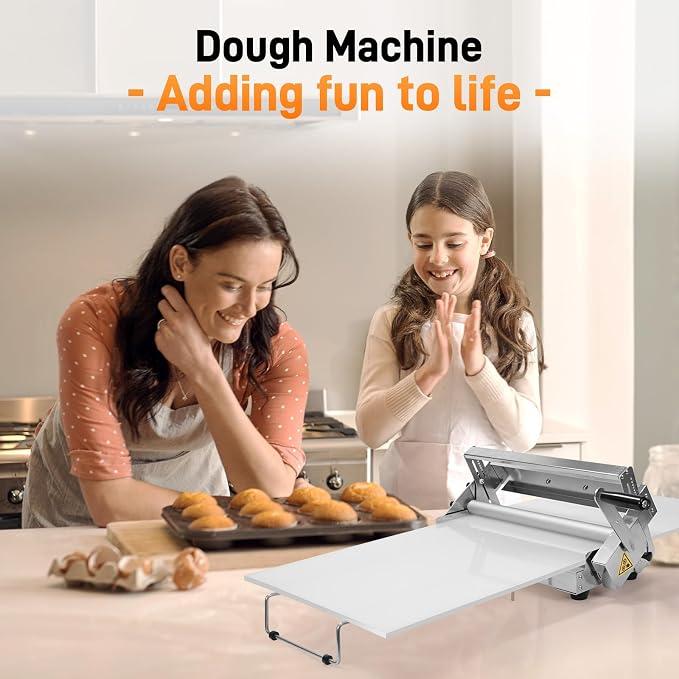 Folding Dough Rolling Machine with 39.4'' x 15.8" Sheeter Board, Stainless Steel Manual Dough Sheeter for Home Manual Dough Roller Machine with Thickness Adjustable for Making Fudge Crust, Pizza Dough