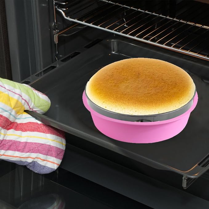4Pcs Cheesecake Pan Protector, Silicone Springform Pan Protector for 9, 9.5, 7, 8 Inch Cake Mold Baking Pans Round Cakes Mold Cake Baking Pans Preventing Water from Entering the Spring Form Pans
