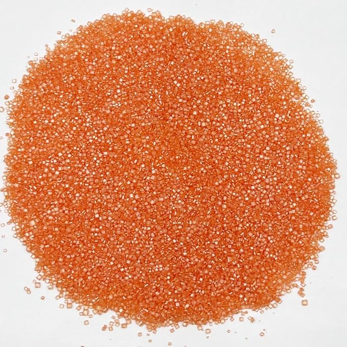 Senchanting Orange Sanding Sugar Sprinkles, Edible Crystal Orange Sanding Candy Sugar for Cake Decorating Wedding Party Baking Cupcake Cookie Ice Cream Decoration Supplies 90g/3.2oz