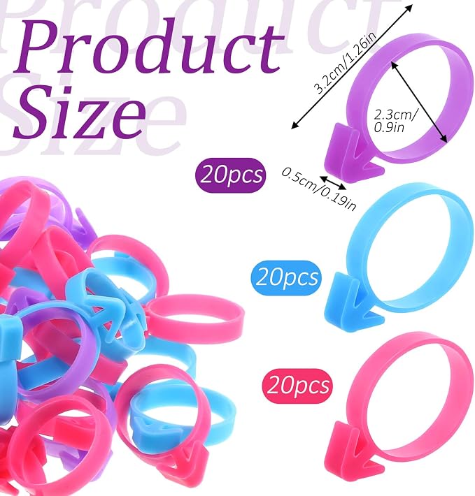 Piping Bag Ties 60 PCS Pastry Bag Ties Silicone Icing/Piping/Pastry/Frosting Bag-Ties Includes 3 Color Reusable Piping Bags Clips for Cupcakes Cookies and Pastry Seal