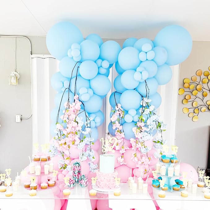 Voircoloria Light Blue Balloons, 66pack 12inch Baby Blue Latex Party Balloons for Boys Girls Birthday Party, Baby Shower, Wedding, Gender Reveal, Baby Shower, Anniversary Party Decorations