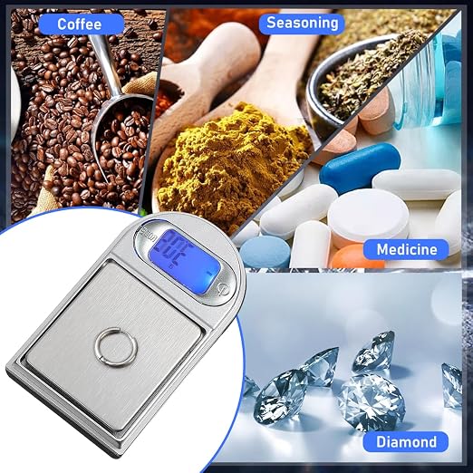 PRETYZOOM Mini Digital Jewelry Scale Lighter Shape Electronic Scale 200 Gram 0.01G Precision Portable Pocket with LCD Display Battery Powered for Jewelry Medicine Coins