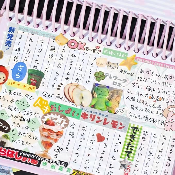 45 Sheets Japanese Manga Sticker Book, 800+ Pcs Heisei Retro Aesthetic Stickers for Journaling, Scrapbooking & DIY Crafts, Pre-Cut Japanese Sticker Book for Adults, Scrapbook & Planner Decoration