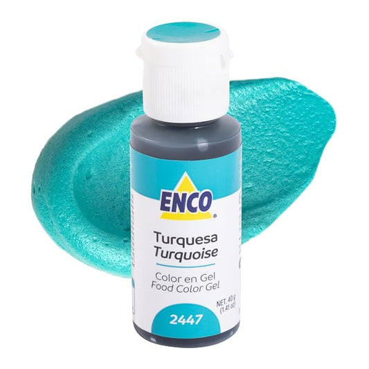 ENCO Food Coloring Gel Turquoise 1.41 oz (40g) Concentrated, Vegan