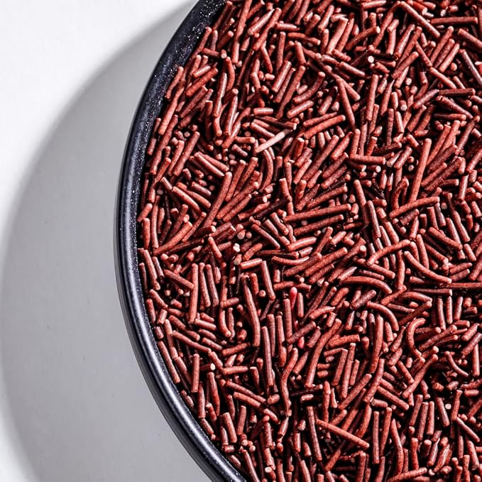 Christamas Brown Jimmies Sprinkles,Cake Sprinkles,Cookie Sprinkles,Edible Candy Sugar Pearls Sprinkles Holiday Sprinkles for Baking ake Cupcake Decorationg Cupcake Cake Topper(Brown)