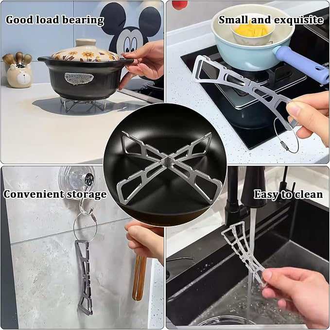 MIUPOO Cooking Rack,Stainless Steel Steam Tray,Cooling Steaming Grilling Rack Removable,for Cooking Steaming Cooling,4.85 Inches,2 Pieces.