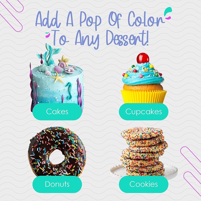 SugarMeLicious Baseball Sprinkles for Decorating Birthday Cakes, Cupcakes, Cookies & Desserts, Gluten-Free (Baseball Bats & Balls, 3oz)