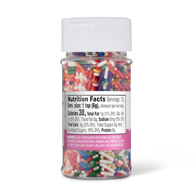 Amazon Grocery, Rainbow Sprinkles, 2.75 Oz