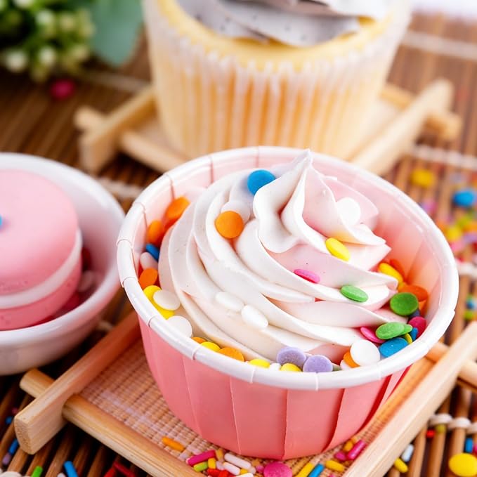 Rainbow Confetti Sprinkles, Round Sprinkles for Cake Decorating, Edible Sprinkle Mix for Holiday Baking, Ice Cream Toppings, Cupcakes, Cookies, Donuts