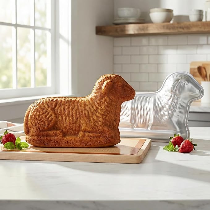 Easter Cake Pan Premium Lamb Shaped Cake Pan,Lamb Cake Tin, Baking Pan,Aluminum, Birthday And Occasion Cakes Easter