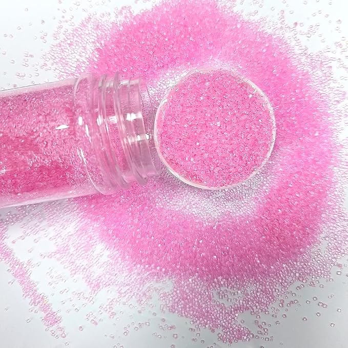 Edible Pink Sanding Sugar Sprinkles 142g/ 5.01oz Sugar Crystals for cake decorating Candy Baking Decorations Ice Cream Toppings and Cookie Decorating for Valentines Halloween Christmas