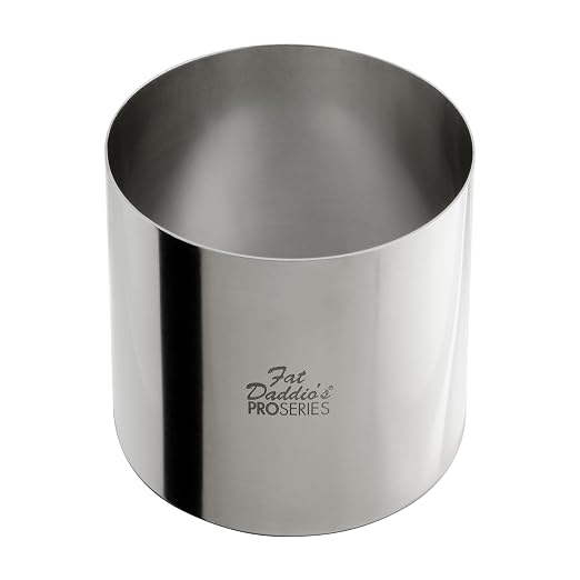 Fat Daddio's Stainless Steel Round Cake & Pastry Ring, 4 x 3 Inch