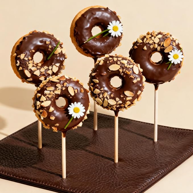 Lyreh Cake Pop Mold with 20 Sticks, Plastic Blue 3D Cake Pop Maker for Weddings Birthdays Cupcake Desserts Ice Cream Candy Chocolate Molds for Home Baking (Donut Shape)