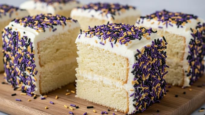 NCS Pearlized Purple, Black & Gold Jimmies Edible Sprinkles – Cupcake, Cake & Cookie Decorations, 7 oz