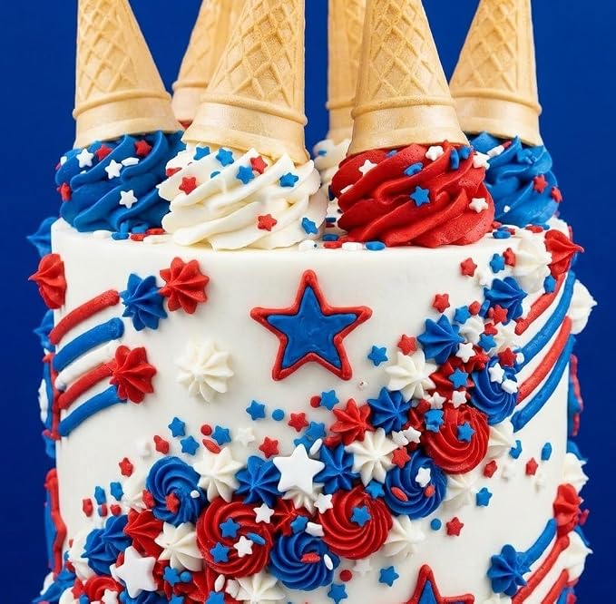 Sprinkles | Colored Sugar | Patriotic Sprinkles | Red white and blue sprinkle | Cocktail sugar | Cupcake sprinkle | Cake sprinkles | Manvscakes | 3 ounces