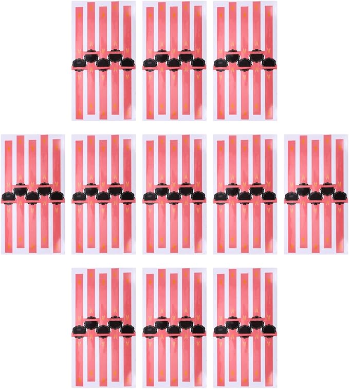 MAGICLULU 100pcs Self-Adhesive Baking Stickers for Cake Boxes, Biscuit Packaging, Paper Sealing Labels, Pink 11.49 X 0.78 Inches