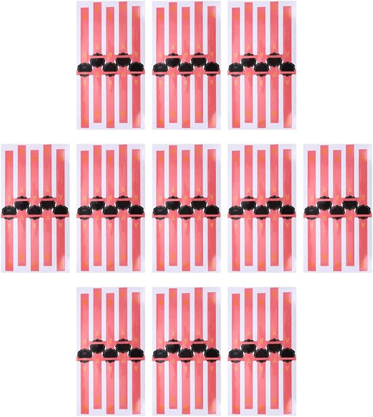 MAGICLULU 100pcs Self-Adhesive Baking Stickers for Cake Boxes, Biscuit Packaging, Paper Sealing Labels, Pink 11.49 X 0.78 Inches