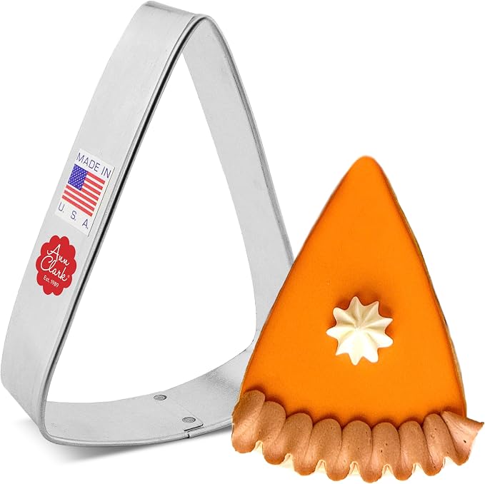 Triangle Wedge Cookie Cutter, 3.68" Made in USA by Ann Clark Cookie Cutters