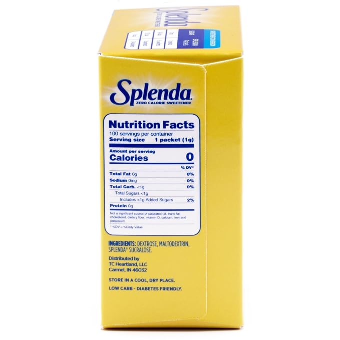 SPLENDA Zero Calorie Sweetener, 100 Count (Pack of 2)