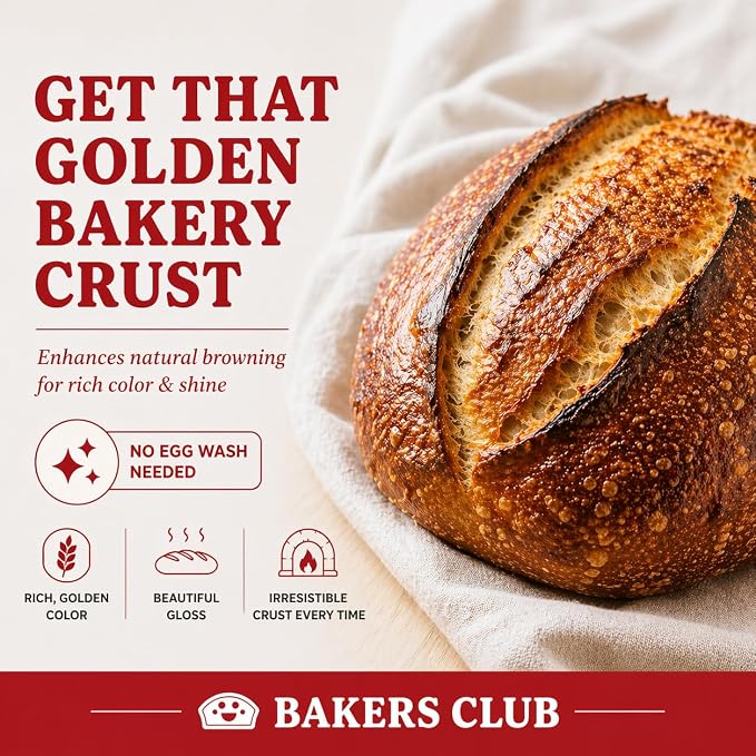 Bakers Club Barley Malt Syrup 16oz – Authentic Malty Flavor for Bagels, Pretzels, Bread & Baked Goods – Enhances Crust, Color & Sweetness – Non-GMO, Traditional Malted Barley Syrup – Made in USA