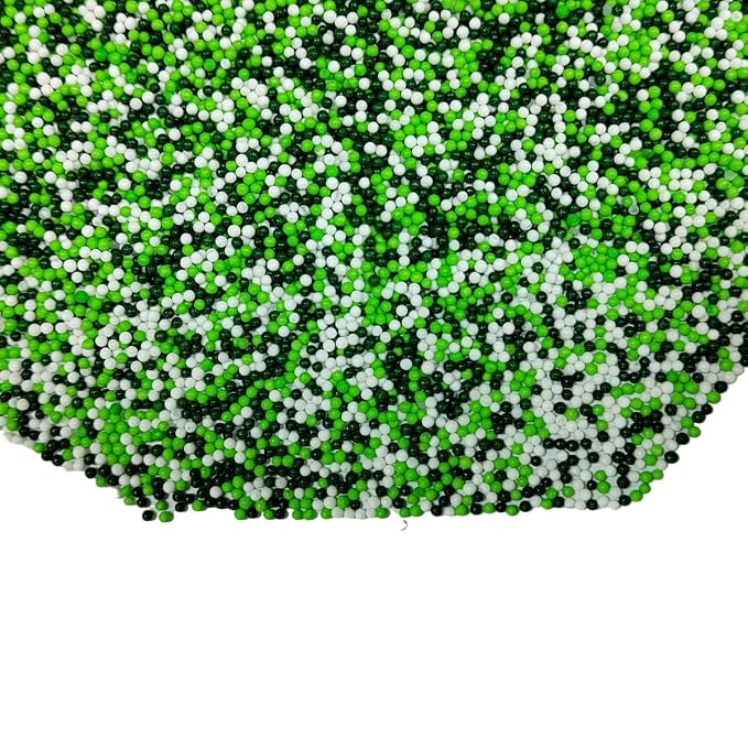 Homankit White and Green Nonpareils Sprinkles St Patrick's Day Sprinkles Edible Cookie Decorations Mini Pearls for Decorating Cake, Baking, Cupcake Toppers, Ice Cream, Donuts 3.88 Ounce