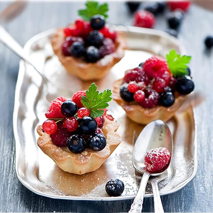 Dicunoy 30 PCS Egg Tart Mold for Baking, 3.8 Inch Stainless Steel Mini Tart Tin Pans, Ensaymada Molder Filipino, Pie Tartlet Cupcake Cake Muffin Mold