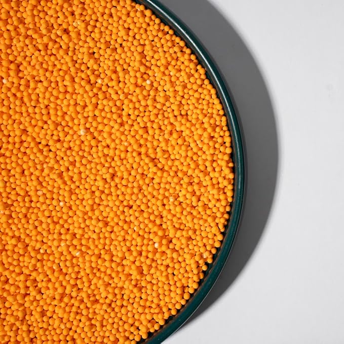 Sprinkles,Orange Edible Pearl Sprinkles for Cake Decorations, Baking, Ice Cream, Cookies, Cupcake Topper Edible Pearls Sprinkles - 2mm Matte White Sugar Pearls for Cake Decorating 130g/4.6oz1 Bottle (2mm orange)