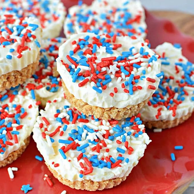 Red White and Blue Jimmies Patriotic Sprinkles for Cake Decorating Edible Sprinkles Mix 7 ounce for Cookies Ice Cream Chocolate Cupcake Topper Perfect for 4th of July