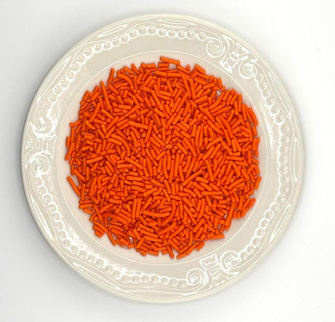 Orange Sprinkles 4oz pack for Baking Cakes, Cupcakes, Cookie Decorations, Ice Cream and Donut Toppings Edible Decorating Baking Supplies - (Orange)